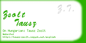 zsolt tausz business card